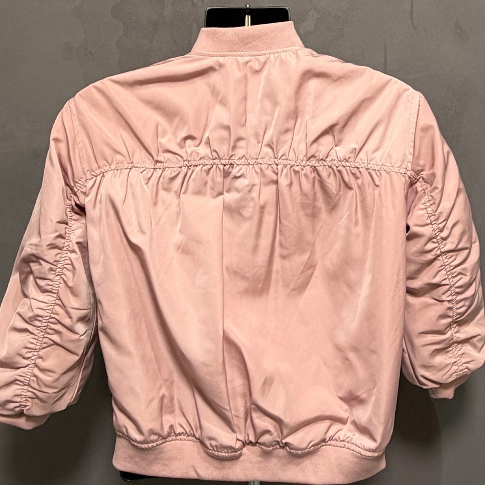 Zara Kids‎ Bomber Jacket Size 8-9 Years Old Pink Zip Up Girls Coat - Picture 2 of 7